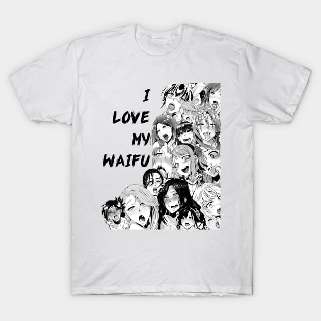 Ahegao waifu T-Shirt by HamsterOver